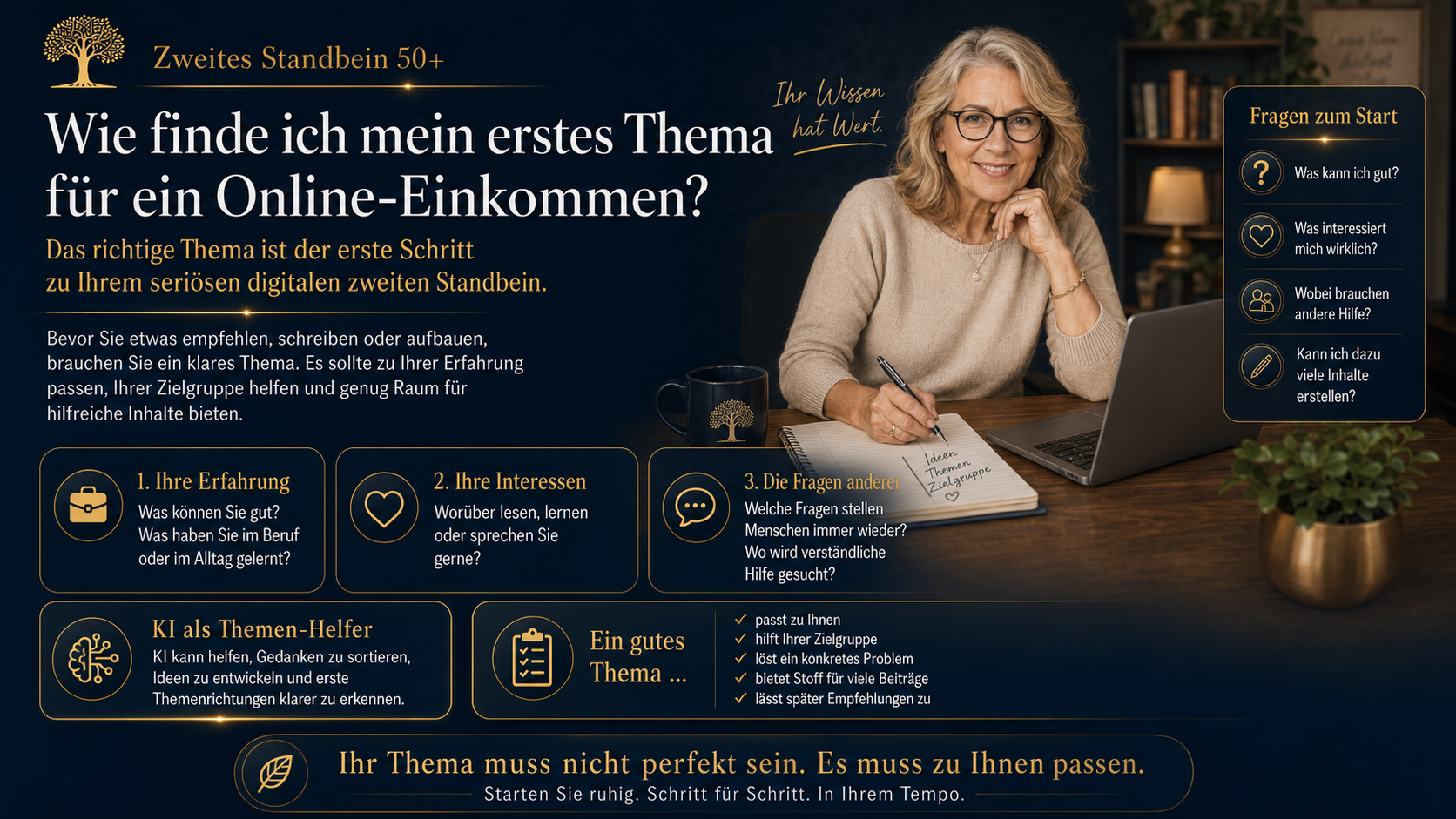 Wie finde ich mein erstes Thema für ein Online-Einkommen?