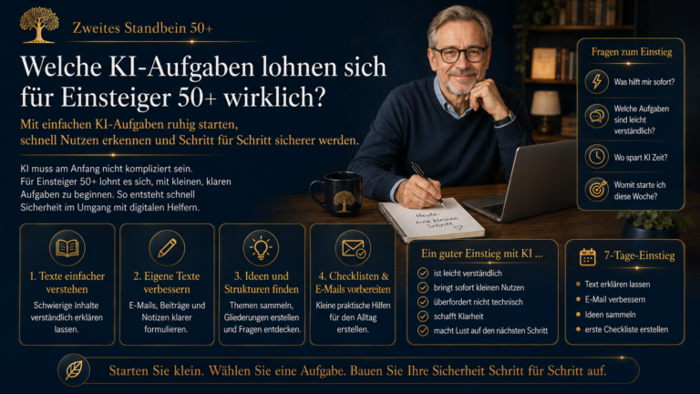 Welche KI-Aufgaben lohnen sich für Einsteiger 50+ wirklich?